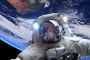 Astronaut in space containing space, cosmos, and astronaut