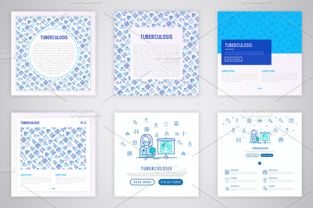 Tuberculosis Icons Set | 30 Template, an Outline Icon by Alex Blogoodf (Photo 9 of 10)