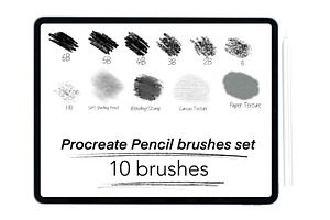 Procreate sketching pencil brushes
