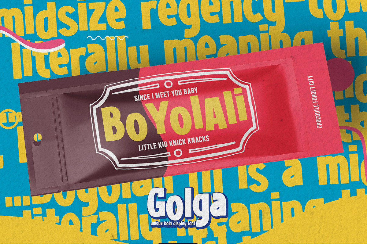 Golga - Unique Bold Display Font, a Sans Serif Font by Gassstype (Photo 6 of 8)
