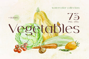 Vegetables Watercolor clip art