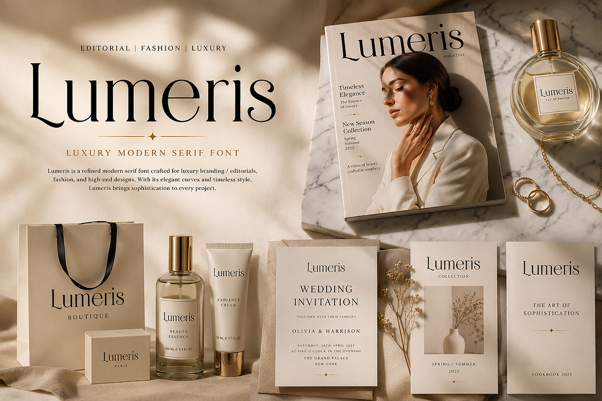 Lumeris – Luxury Modern Serif Font, a Serif Font by Wow Magic (Photo 4 of 6)