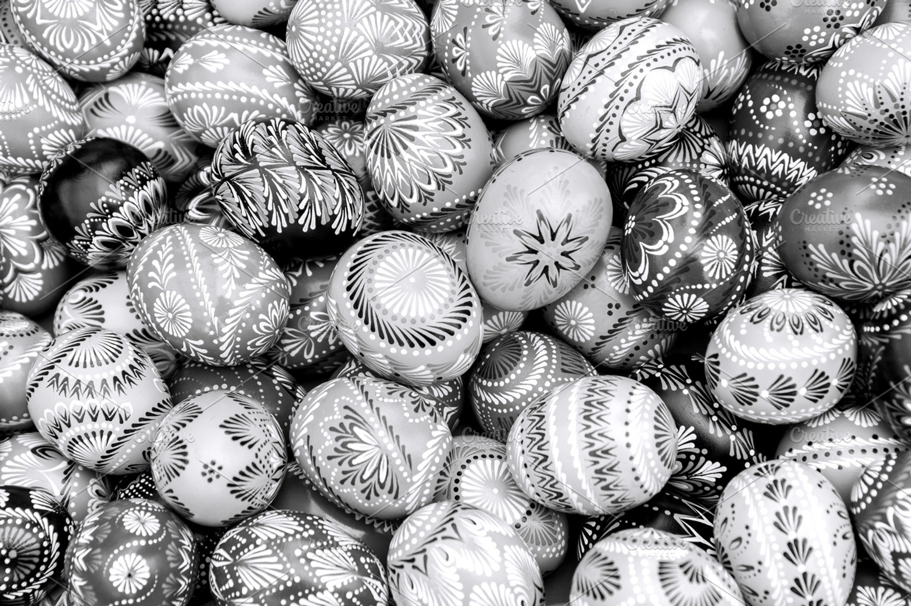 Black and white easter eggs, a Holiday Photo by BOOCYS