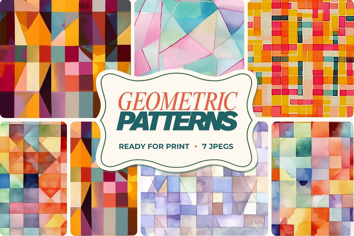 Geometric Mosaic Seamless Patterns, a Pattern Graphic by Ninterints (Photo 1 of 10)