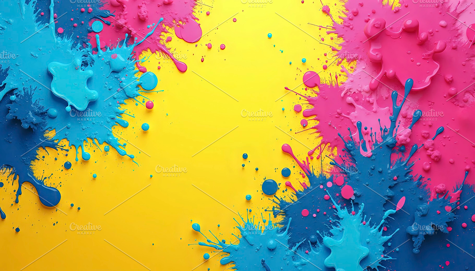 Energetic Color Splash With Drip Pai, a Photo by LOGOCREATIVE