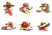 Whimsical Summer Hat Clipart, an Illustration by DreamPrint404 (Thumbnail 7 of 7)