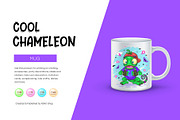 Chameleon Cartoon Character. Tshirt, an Animal Illustration by KENO Mascots (Thumbnail 2 of 6)