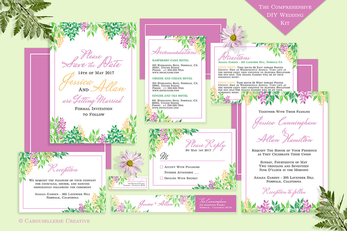 The Comprehensive DIY Wedding Kit, an Invitation Template by Carousellerie Creative (Photo 1 of 7)
