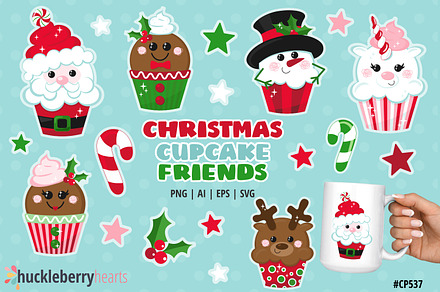 Christmas Cupcake Friends