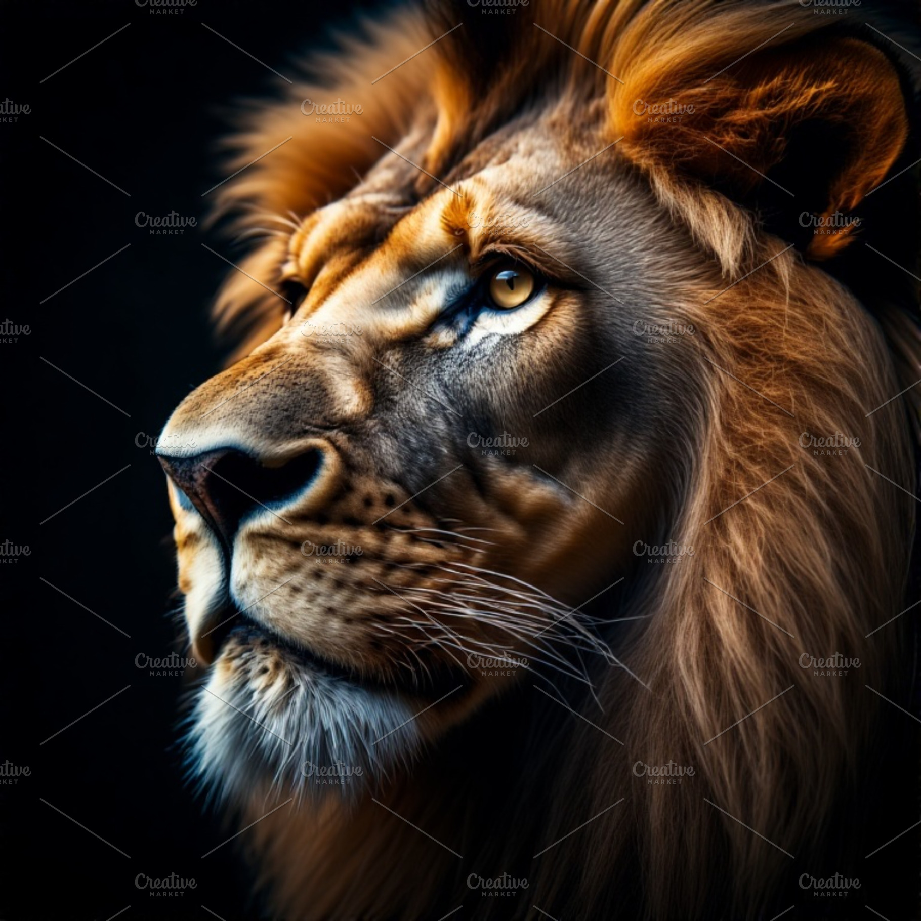 Lion Head still life photograph, an Animal Photo by ComfortQ