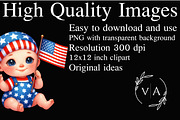 4th of July Baby Nursery Clipart, an Illustration by Craft Nest (Thumbnail 6 of 9)