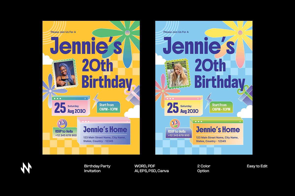 Playful Birthday Invitation, an Invitation Template by Neermana (Photo 1 of 4)