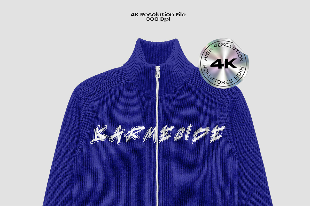 knitted turtle neck mockup, an Apparel Mockup by Barmecide Mockup Studio (Photo 2 of 3)