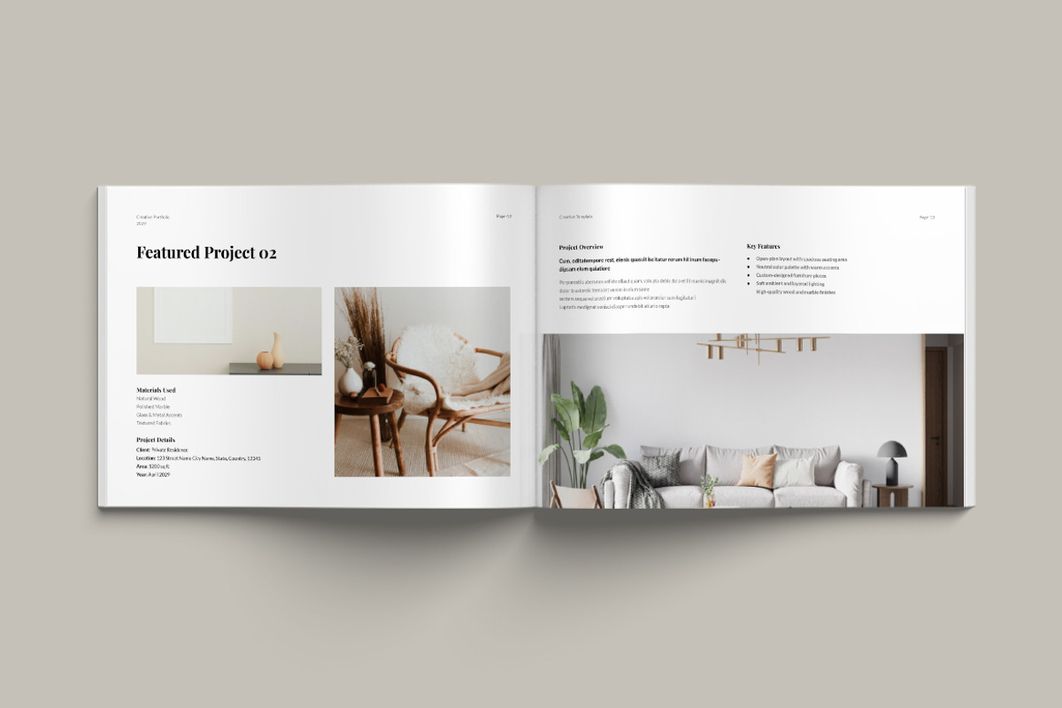 Interior Portfolio Landscape, a Brochure Template by Pixelpick (Photo 7 of 9)