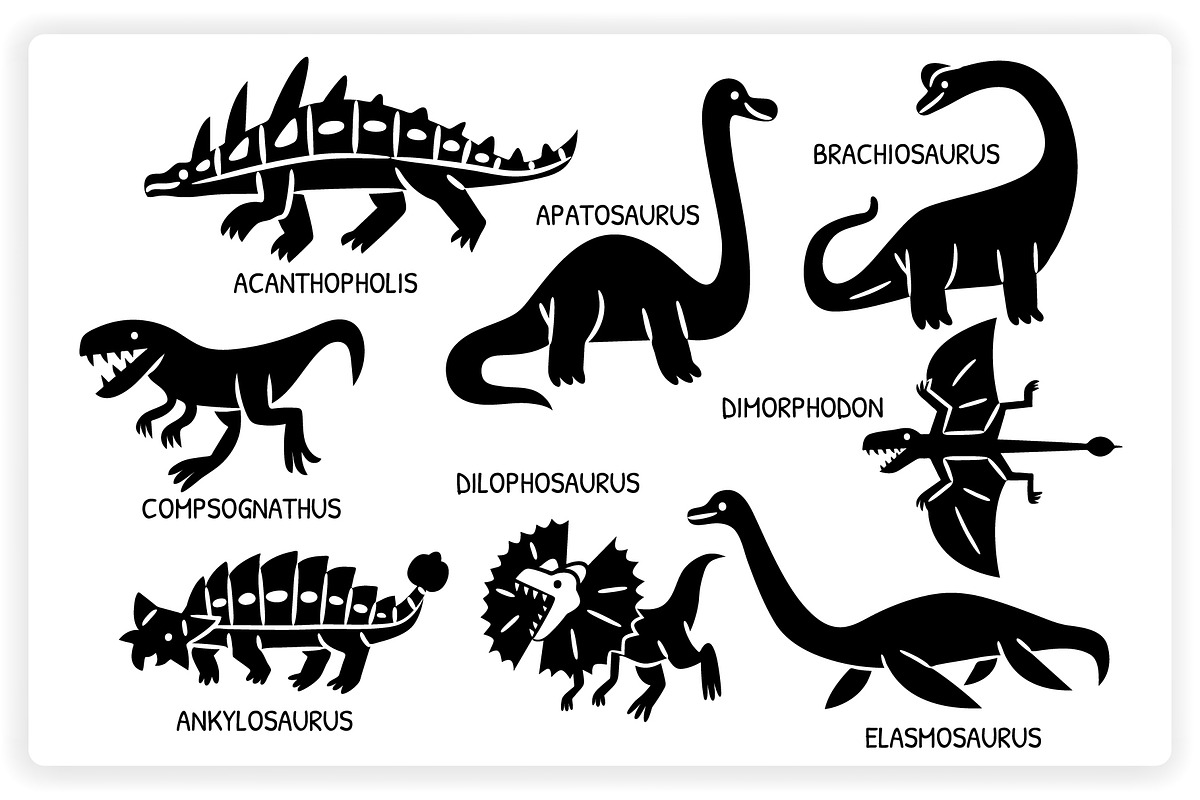 38 Dinosaur Elements x3 Styles, a Graphic by monkik (Photo 12 of 22)