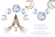 Watercolor Meditation Collection, a Decorative Illustration by S_ARTLOVE (Thumbnail 8 of 10)