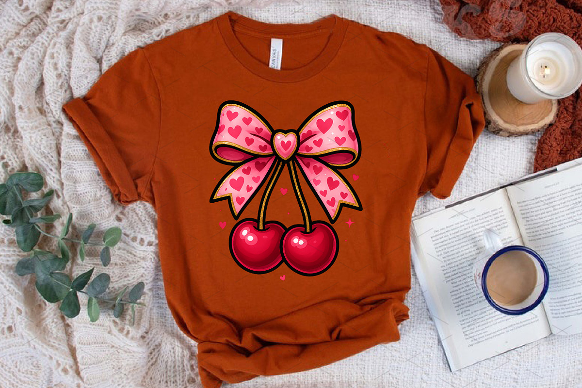 Cherry Love Valentine Coquette Heart, an Illustration by Libby Wishes (Photo 5 of 7)