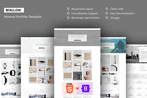 Minilow - Minimal portfolio template, a HTML Template by techboot