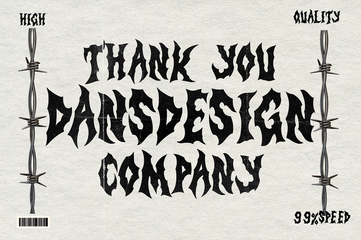 Demones Disaster Horror Metal, a Blackletter Font by dansdesign (Photo 9 of 9)