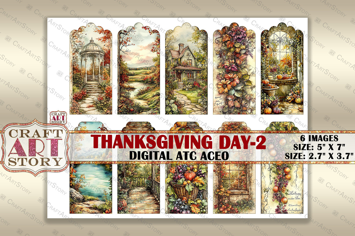 Thanksgiving day-2 picture collage, an Object Illustration by CraftArtStory (Photo 3 of 3)