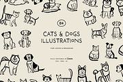 CATS & DOGS illustrations, an Animal Illustration by Crocus Paperi (Thumbnail 1 of 5)