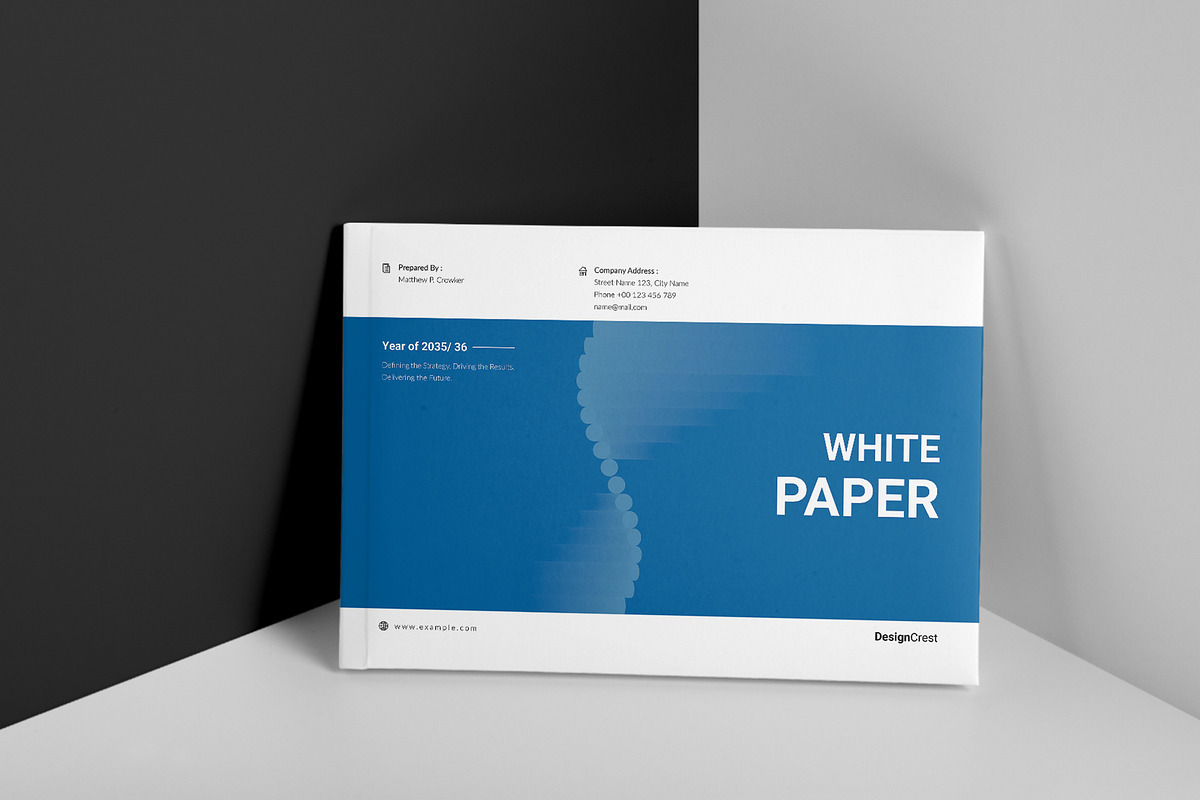 Business White Paper Landscape, a Brochure Template by DesignCrest (Photo 3 of 13)