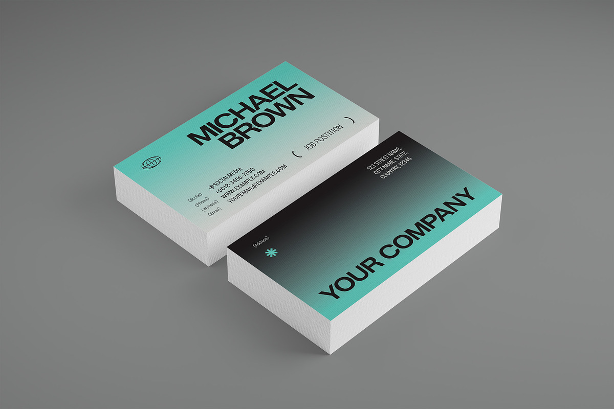 Company Business Card, a Business Card Template by graphicook (Photo 1 of 3)