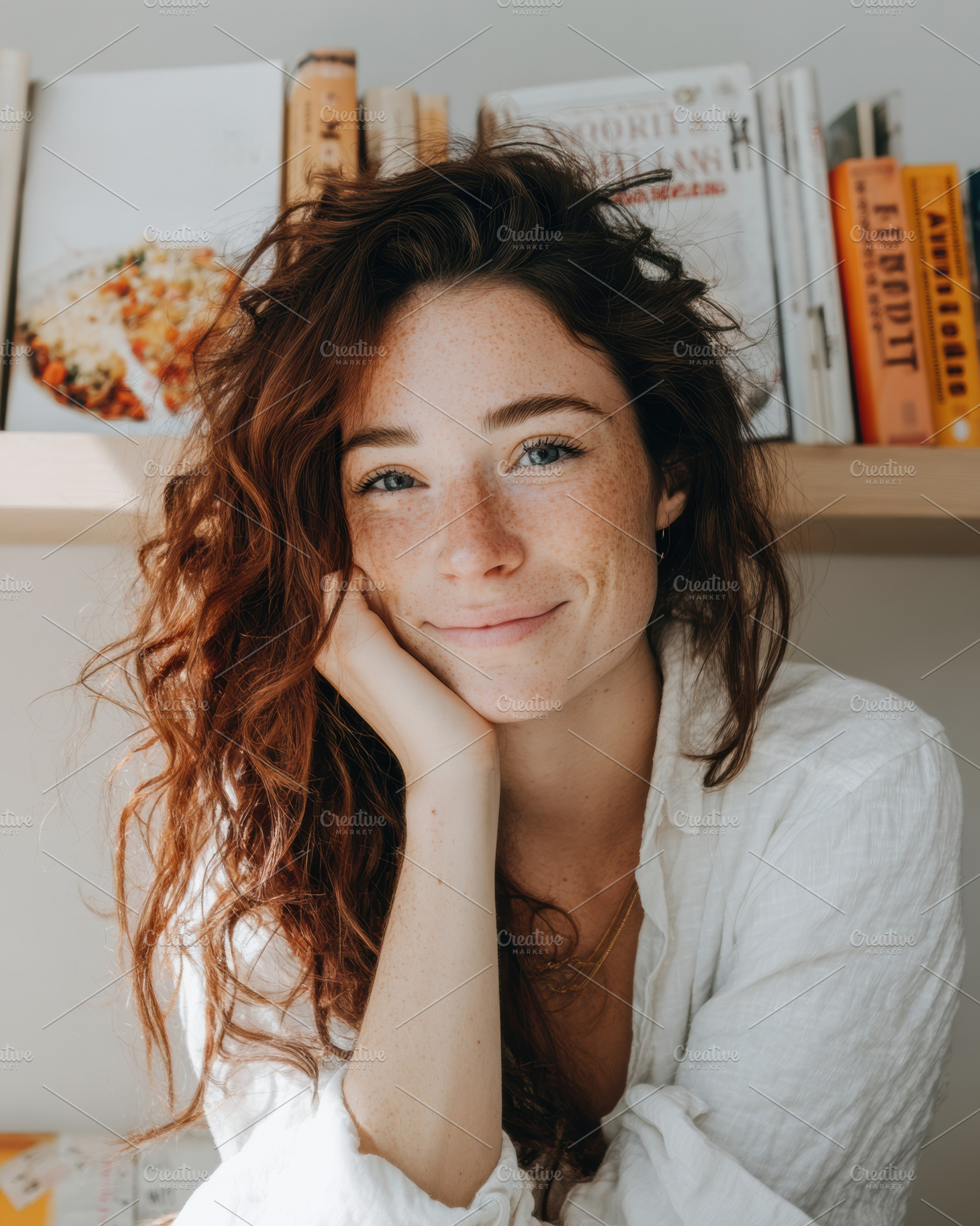Freckled Woman Portrait, a Person Photo by Virgo Studio
