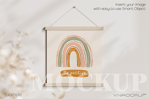 Poster Hanger Mockup PSD JPG I00608