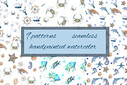 Sea set  watercolor, an Animal Illustration by JuliaFast (Thumbnail 4 of 4)