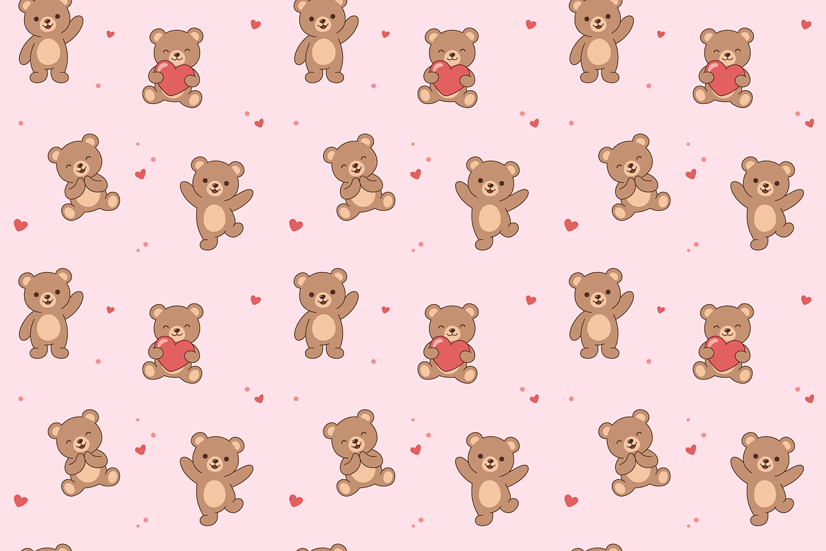 Teddy bears pattern, an Animal Illustration by Cmeree (Photo 2 of 3)