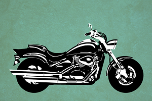 V-Twin Engine Cruiser Vector