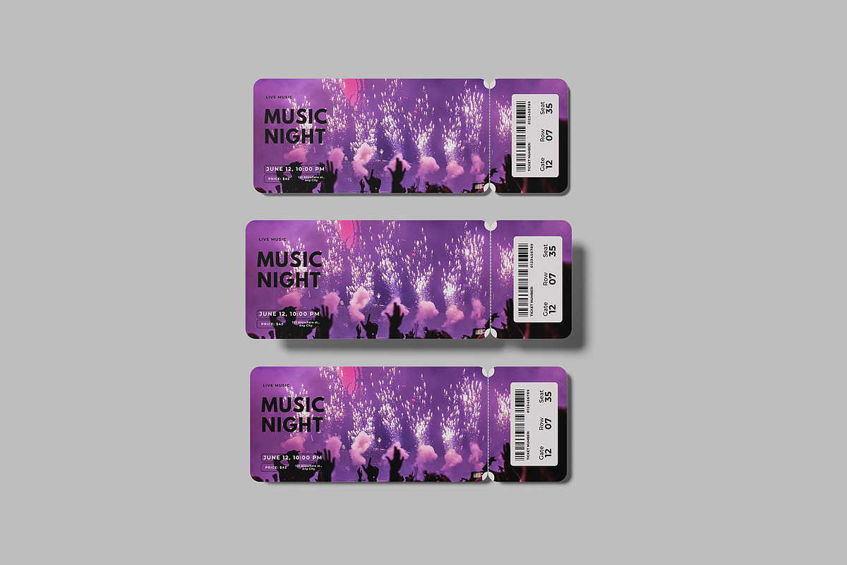 Event Ticket Mockup Bundle, a Flyer Template by Bangdastudio (Photo 5 of 16)