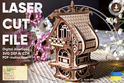 Fantasy Plant House - Laser Cut File, an Object Graphic by VectorPainter (Thumbnail 1 of 17)