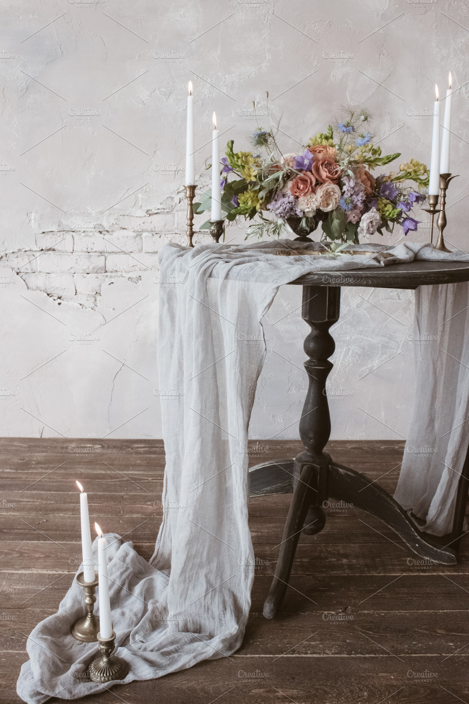 Wedding composition containing flowers, bouquet, and wedding, an Arts & Entertainment Photo by Julia Ether