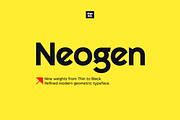 Neogen - Elegant Geometric Typeface, a Sans Serif Font by Sign Studio (Thumbnail 1 of 15)