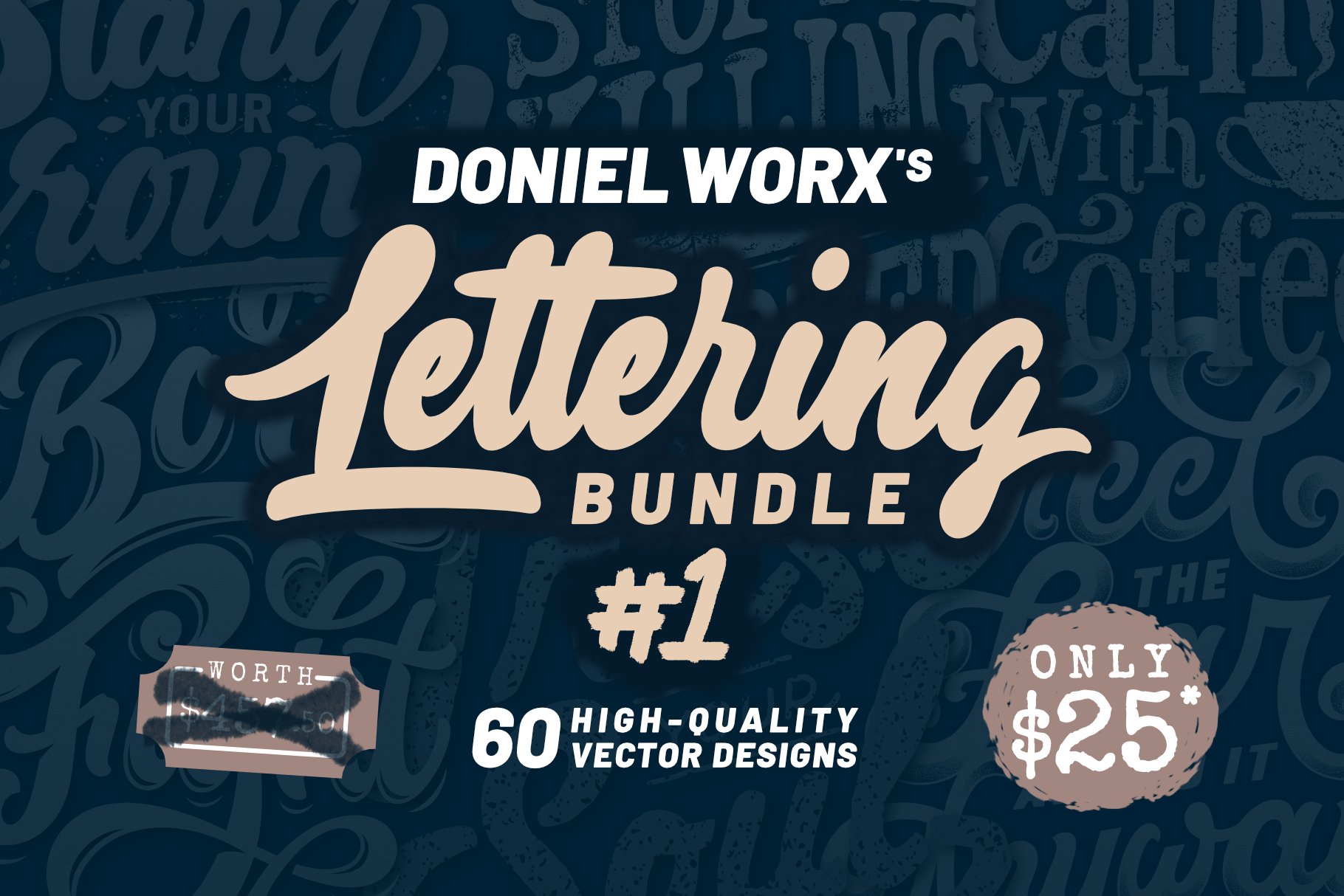 Lettering Bundle, Vol. 1, an Illustration by Doniel Worx