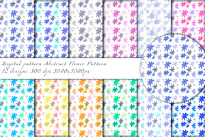 Flower Abstract Pattern, a Pattern Graphic by ArtOfSoul