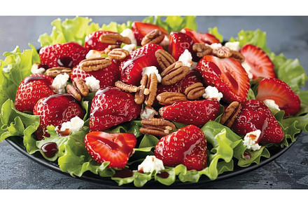 fresh pecan strawberry salad ai, a Background Photo by pikepicture