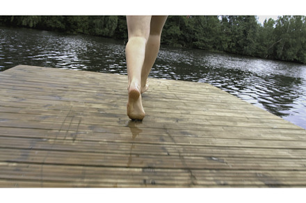Walking Gracefully on a Peaceful, a Nature Photo by Media Whale Stock