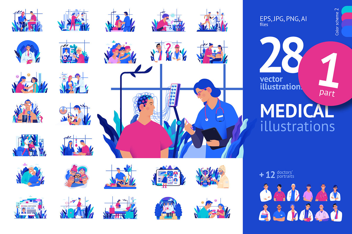 Part 1 Medical illustration, Color 2, a Healthcare Illustration by Grivina's shop (Photo 1 of 9)