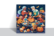 Pumpkin banner with a Halloween, a Poster Template by hkmonir (Thumbnail 2 of 4)