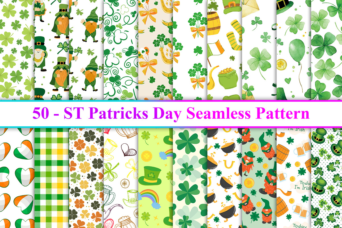 St Patricks Day Seamless Pattern, a Pattern Graphic by Digital Studio (Photo 1 of 8)