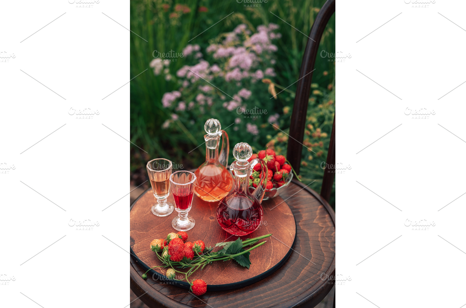 Strawberry Liqueur in Elegant Glass, a Food & Drink Photo by Jan Jack Russo Media