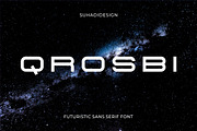 Qrosbi futuristic sans serif font, a Sans Serif Font by suhadidesign (Thumbnail 1 of 5)