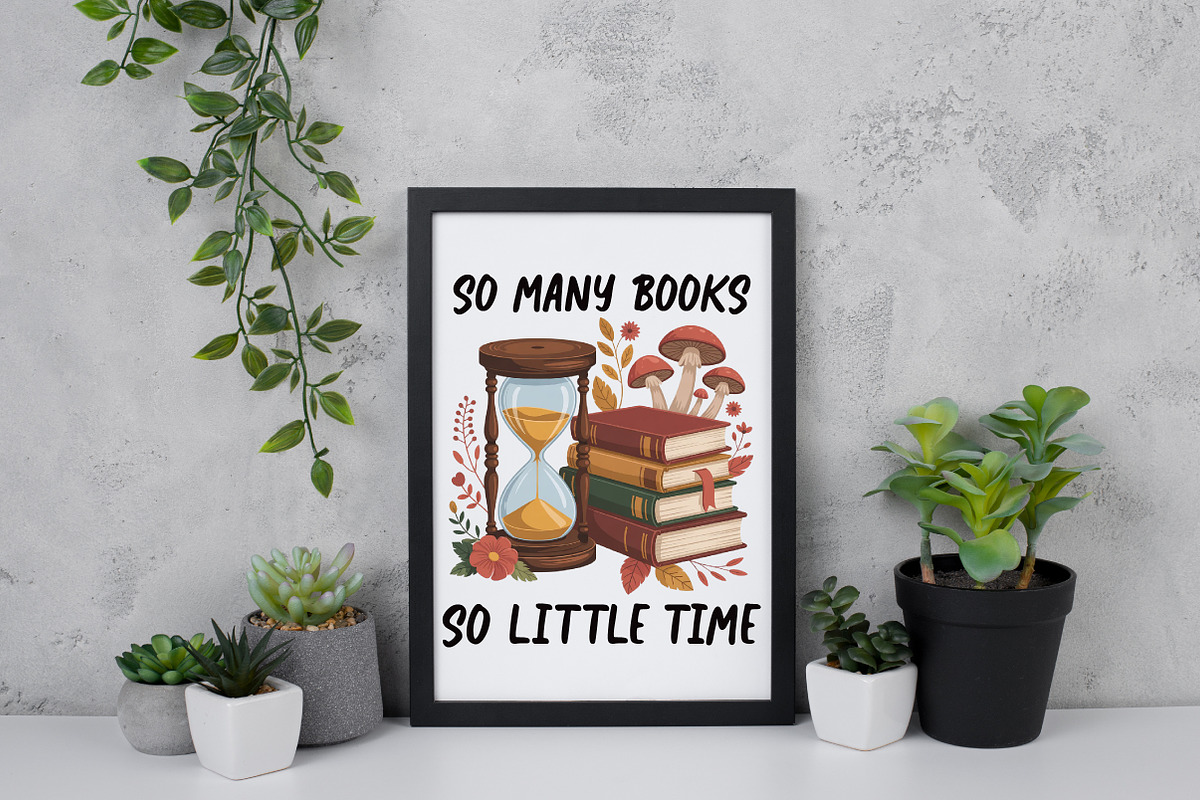 So Many Books Png Sublimation, an Illustration by Daily.Designs (Photo 5 of 5)