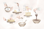 Cake Baking, a Food Illustration by Rachel Art Studio (Thumbnail 2 of 7)