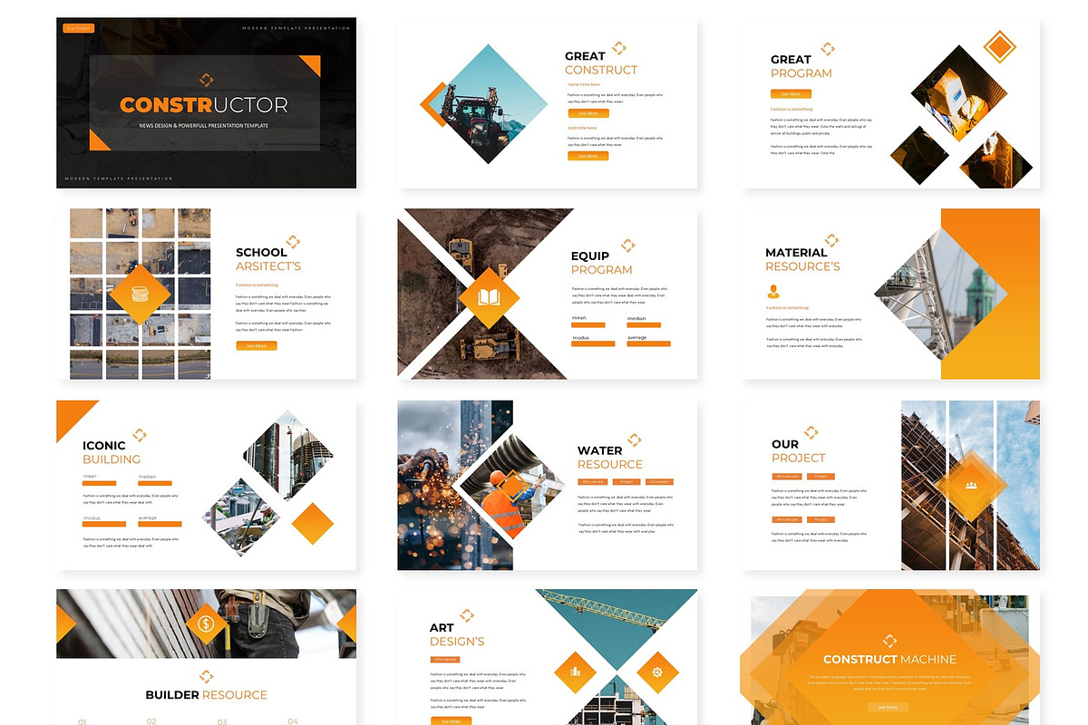 Constructor - Google Slide Template, a Presentation Template by AQR Studio