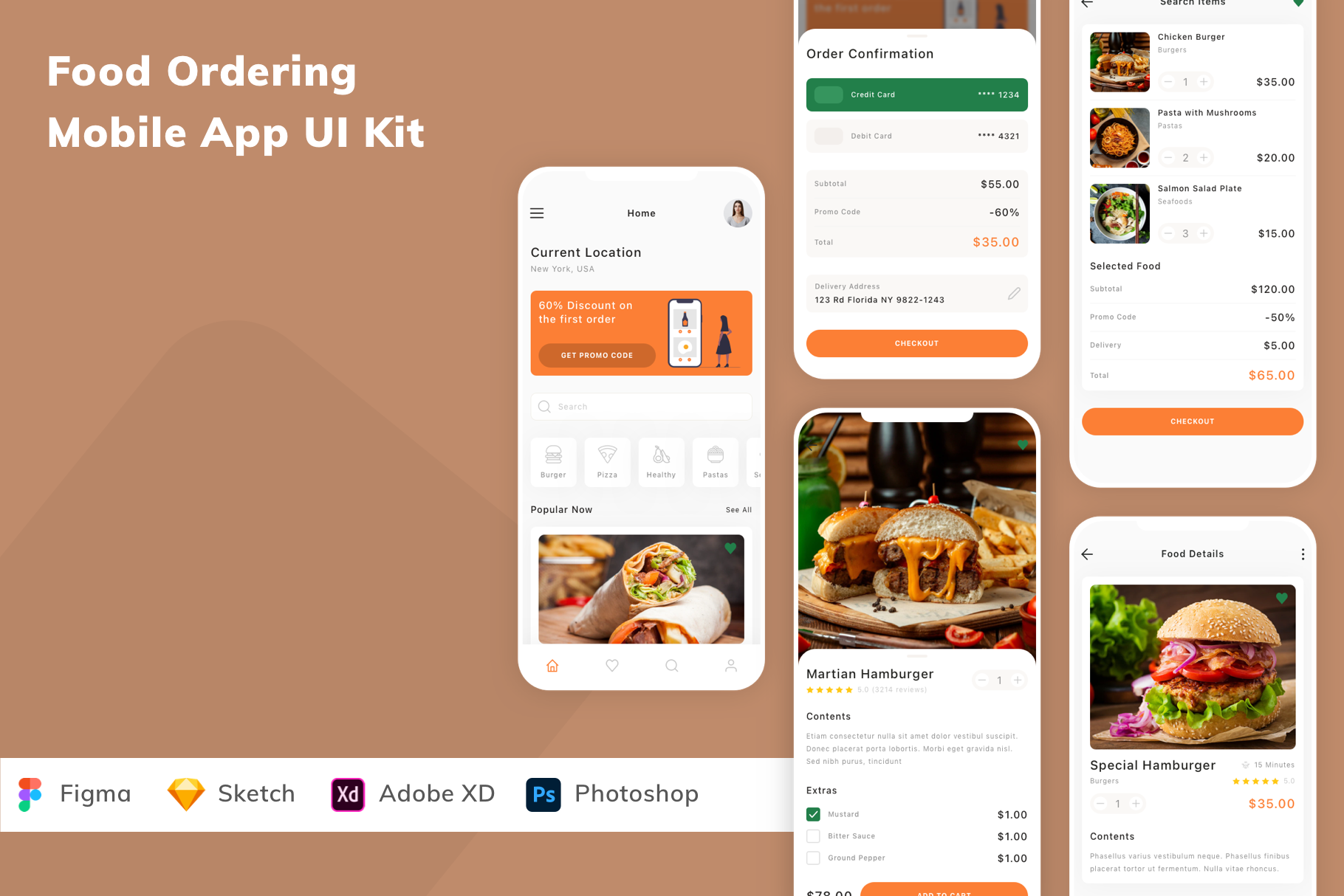 Food Ordering Mobile App UI Kit, an UI Kit Template by Betush