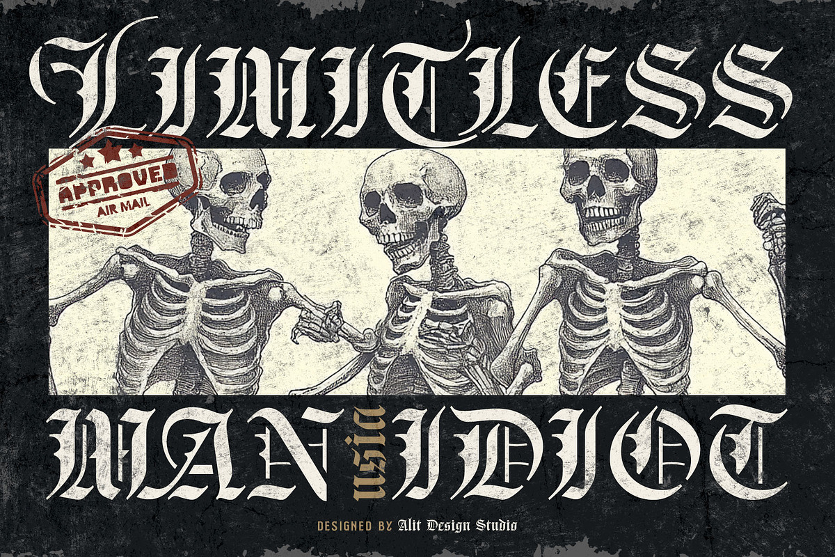 Braysilk Typeface, a Blackletter Font by alit design (Photo 6 of 22)